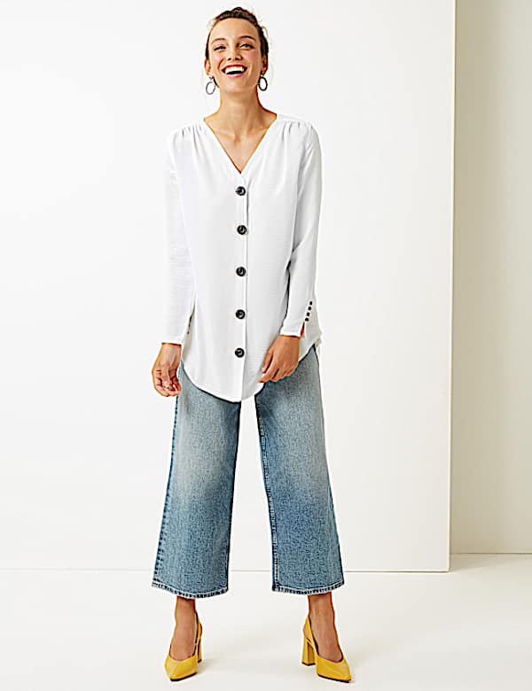 V-Neck Long Sleeve Tunic