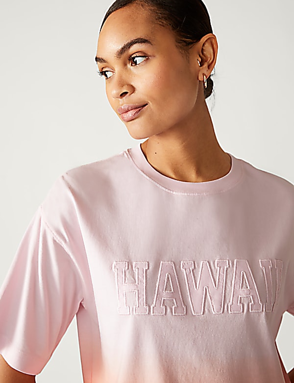 Pure Cotton Hawaii Slogan T-Shirt