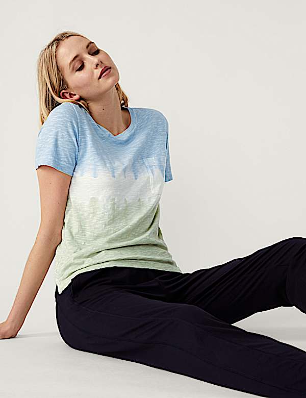 Pure Cotton Printed Pocket T-Shirt