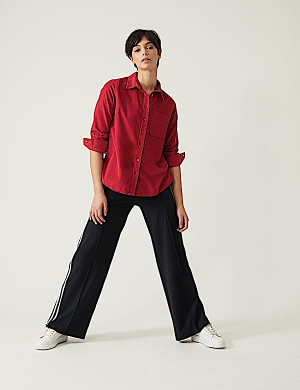 Pure Cotton Corduroy Collared Shirt