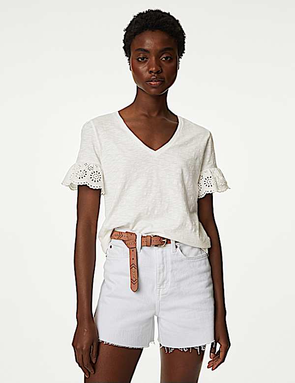 Pure Cotton Broderie Top