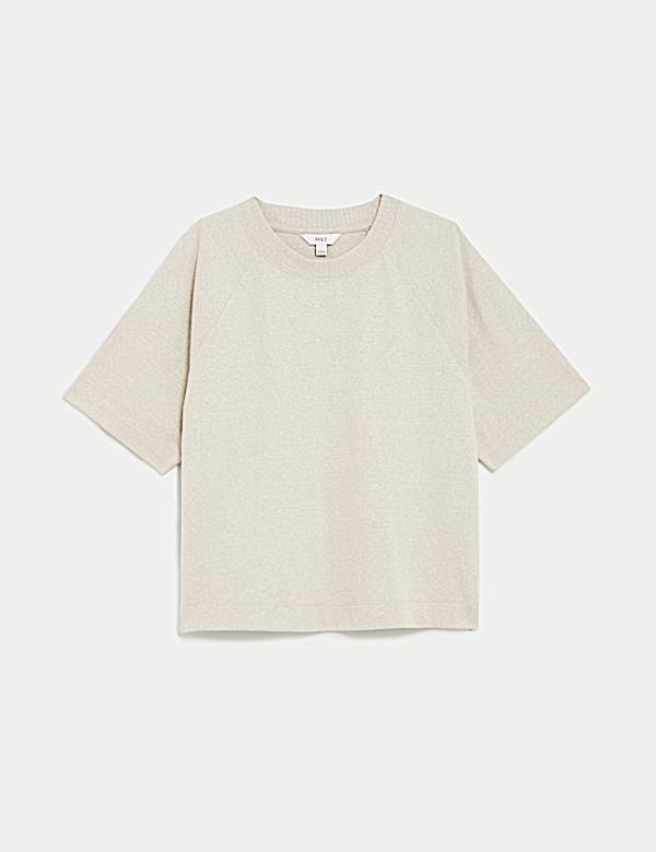 Brushed Cotton Blend Textured Top