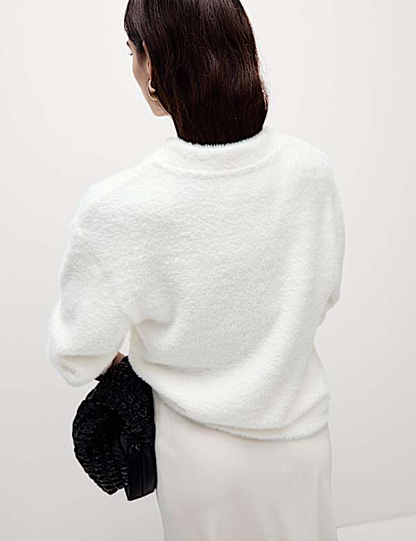 Cosy Textured Crew Neck Sweatshirt