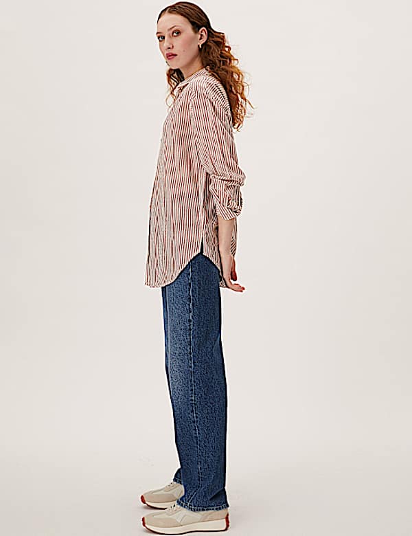 Pure Cotton Striped Long Sleeve Shirt