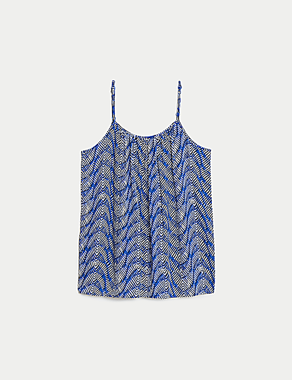 Printed Shoulder Straps Cami Top