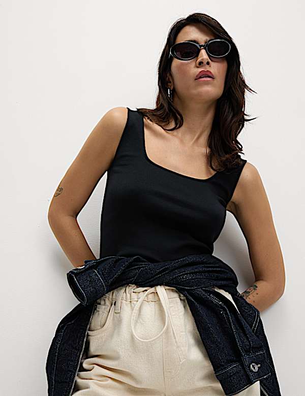 Square Neck Vest Top
