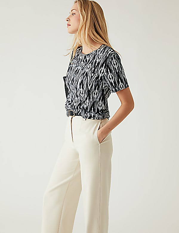 Printed Crew Neck Relaxed T-Shirt