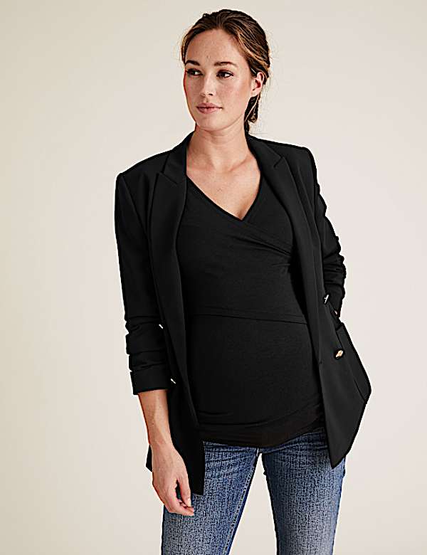 Maternity Cotton Fitted Nursing Top