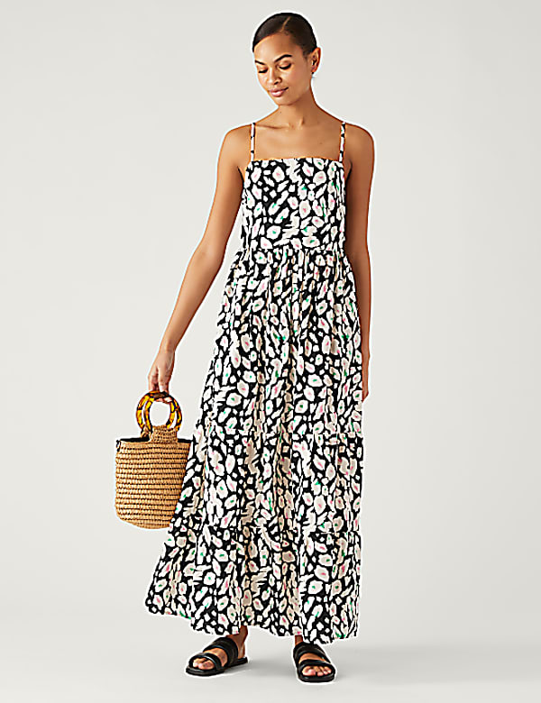 Pure Cotton Printed Midaxi Cami Dress