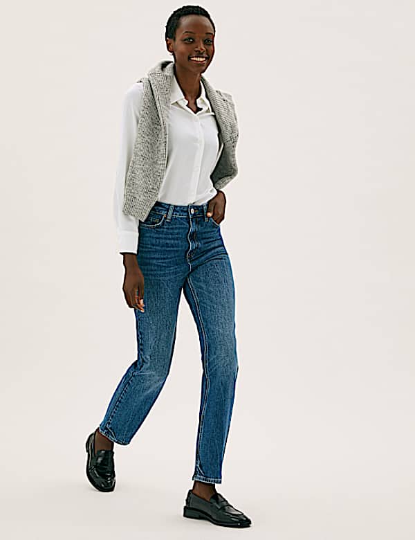 Satin Collared Long Sleeve Shirt