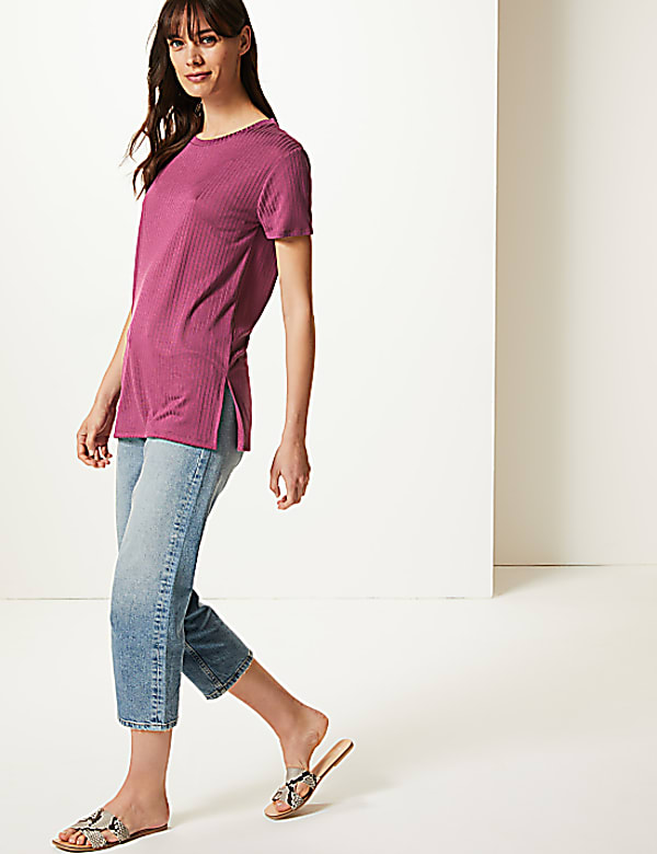 Textured Longline Regular Fit Tunic