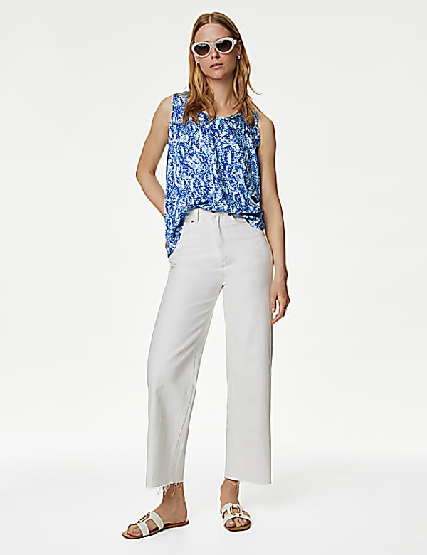 Printed Regular Fit Cami Top