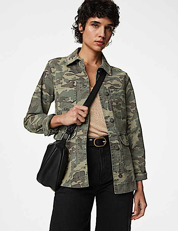 Cotton Rich Camo Utility Jacket