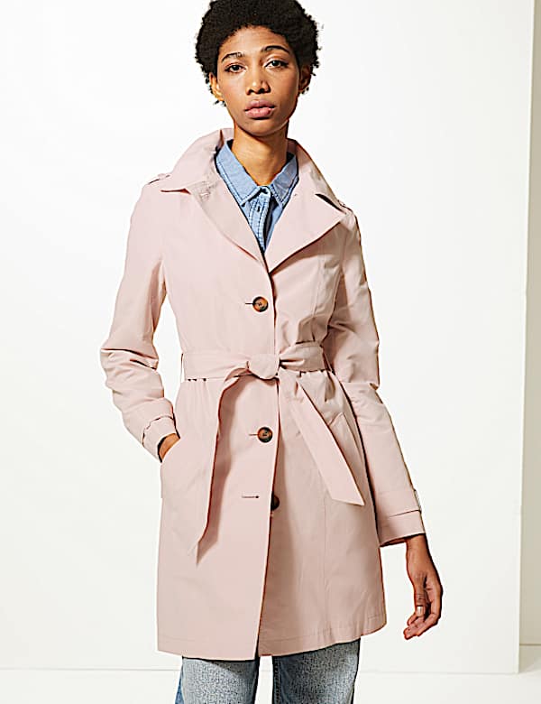 Button Detailed Trench Coat