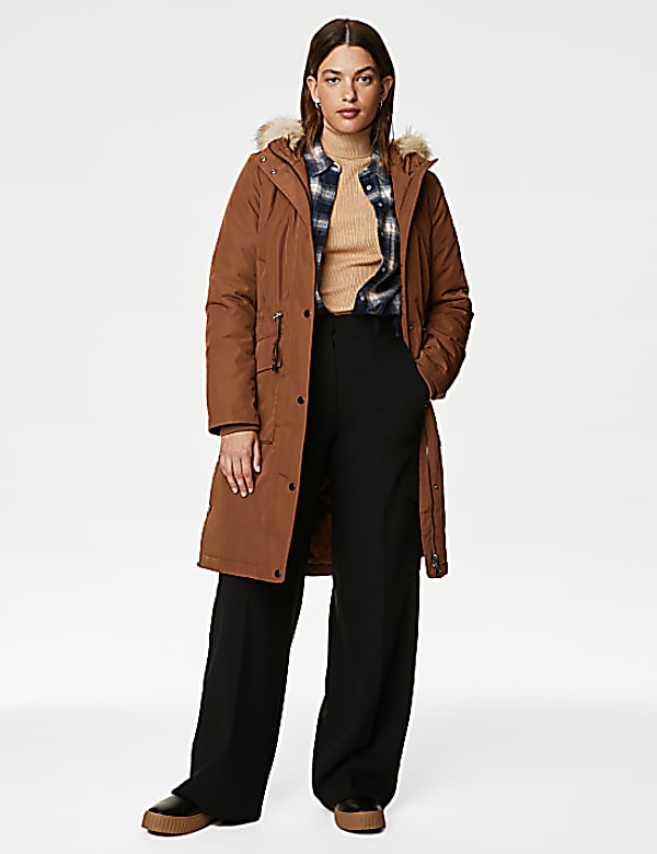 Stormwear™ Textured Hooded Parka Coat