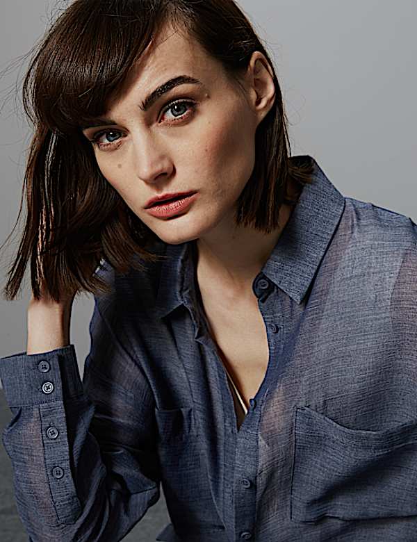 Sheer Oversized Button Detailed Shirt