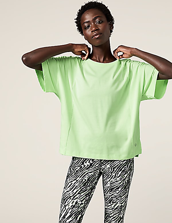Pure Cotton Scoop Neck Oversized T-Shirt