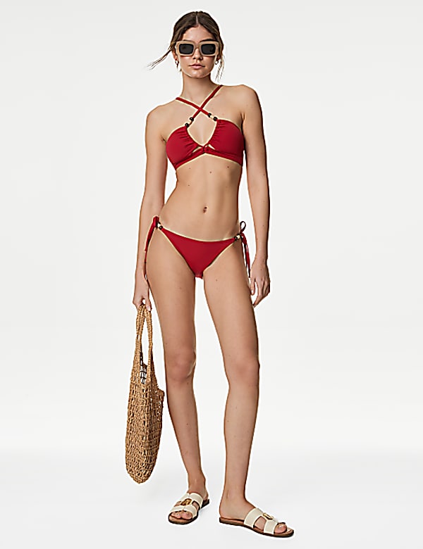 Cut Out Halterneck Bikini Top