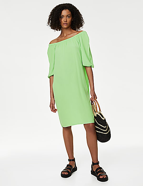 Bardot Knee Length Shift Dress