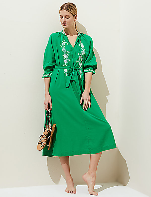 Pure Cotton Beach Cover Up Kaftan