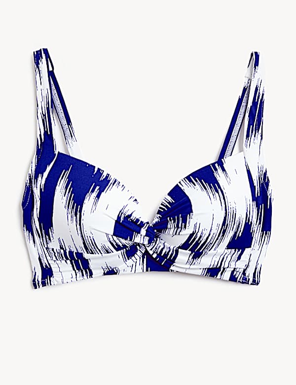 Printed Padded Plunge Bikini Top