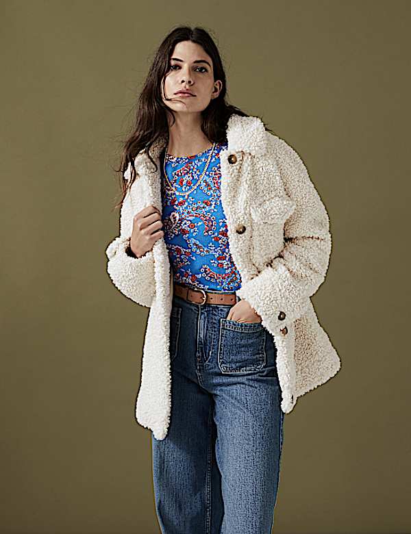 Modal Rich Printed Round Neck Fitted Top