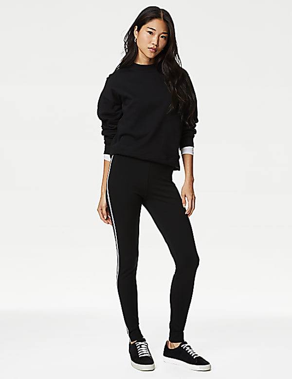 Buy Side Stripe High Waisted Leggings at Marks Spencer