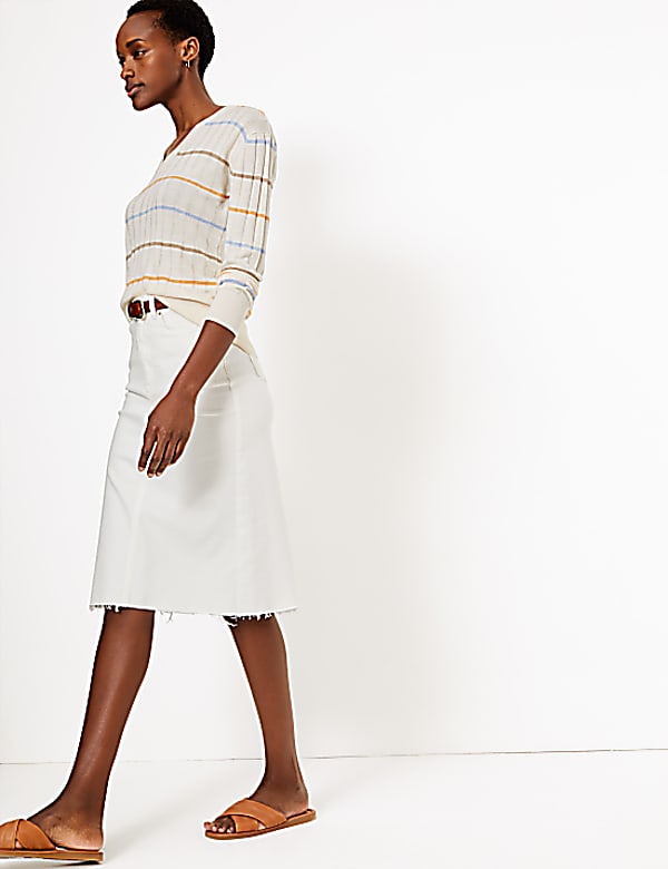 Denim Midi Skirt