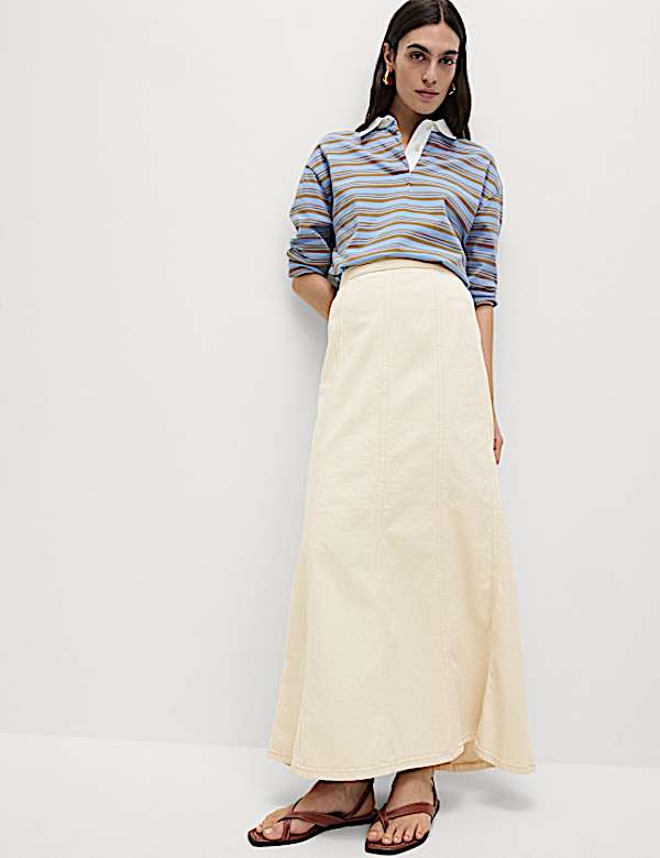 Denim Maxi Skirt