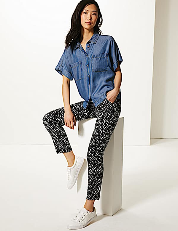 Mia Slim Spotted 7/8th Trousers
