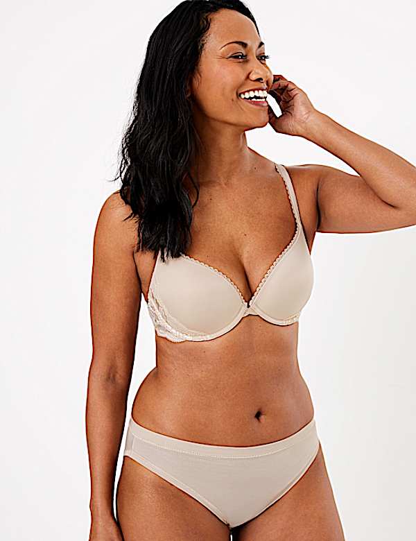Perfect Fit Padded Push-up Plunge Bra AA-E