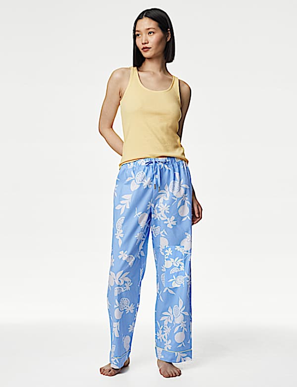 Cotton Rich Ribbed Printed Pyjama Set