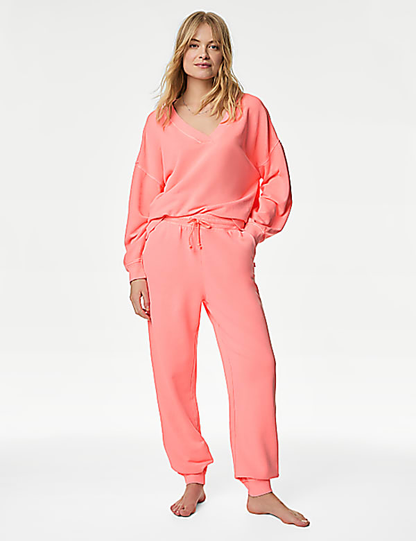 Pure Cotton Cuffed Hem Lounge Joggers