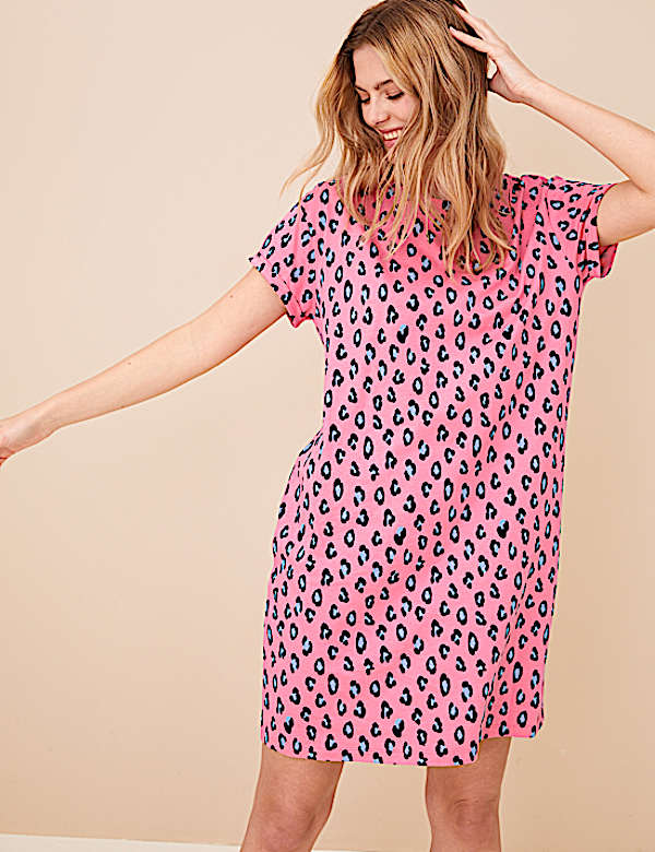 Pure Cotton Leopard Short Nightdress