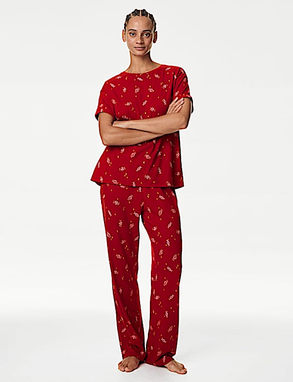 Pure Cotton Printed Pyjama Set