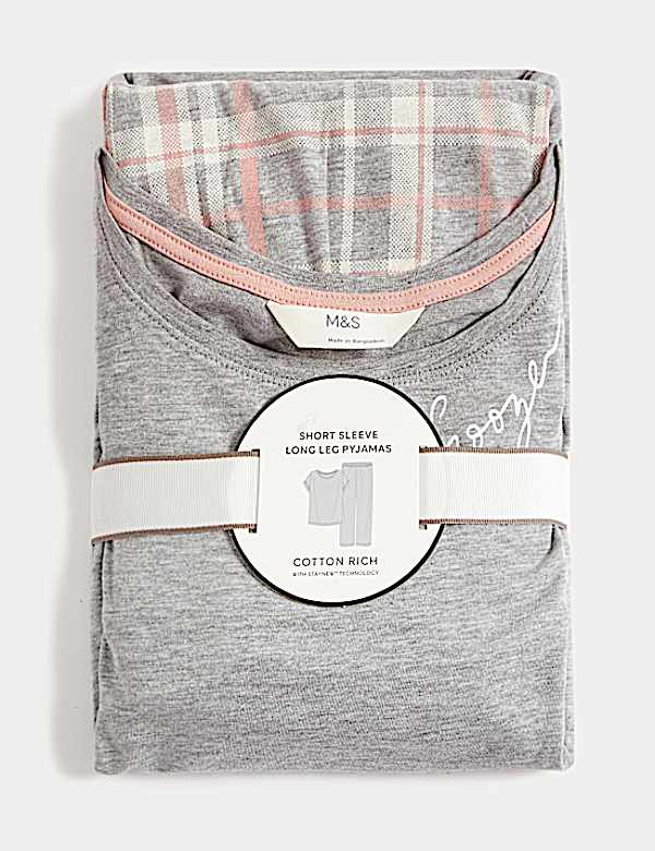 Cotton Rich Checked Pyjama Set
