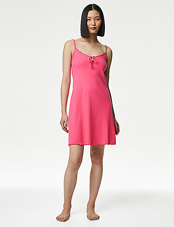 Cotton Rich Ribbed Chemise