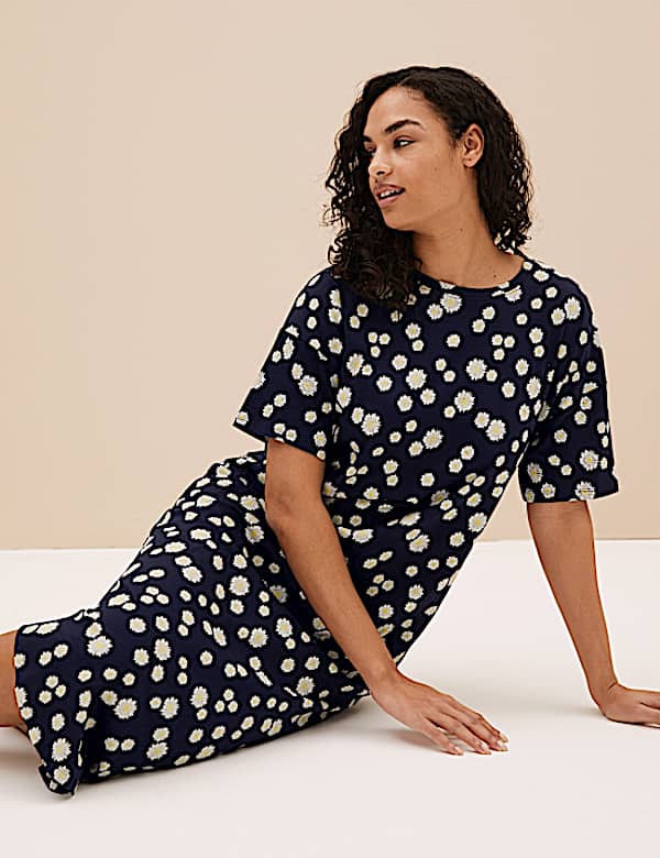 IBO Cotton Daisy AOP Long Nightdress