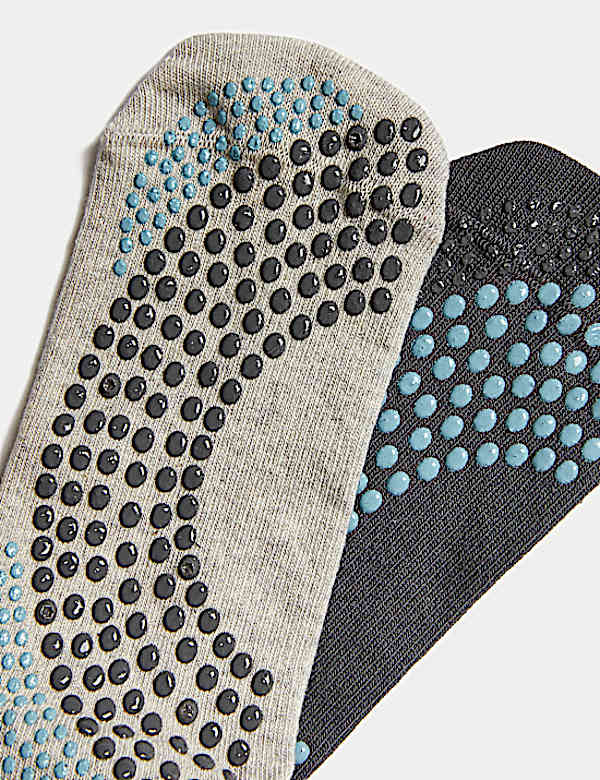 2PK Cotton Rich Yoga & Pilates Socks
