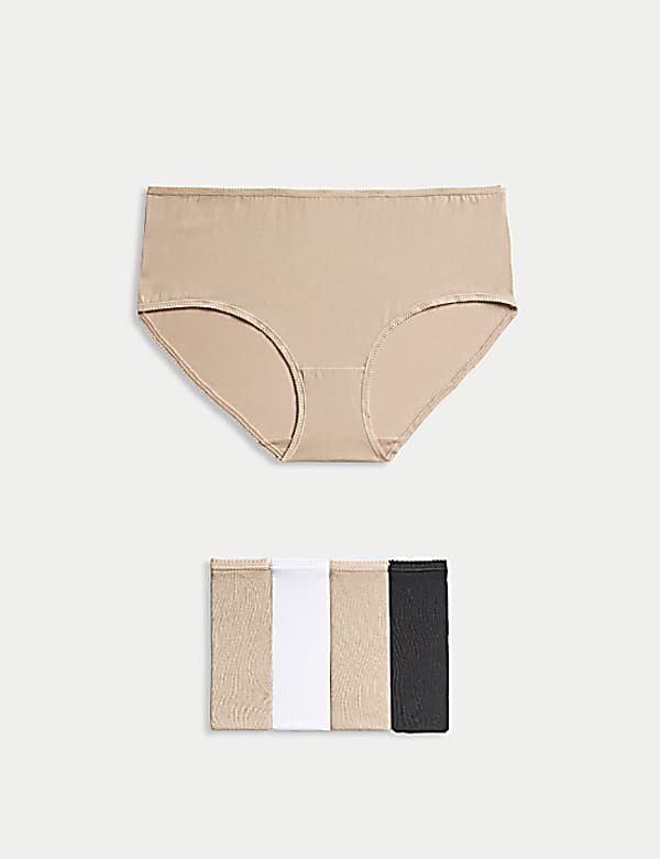 5 Pack Cotton Mix Plain Skinny Fit Knicker