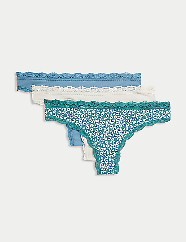 3pk Cotton Rich Thongs