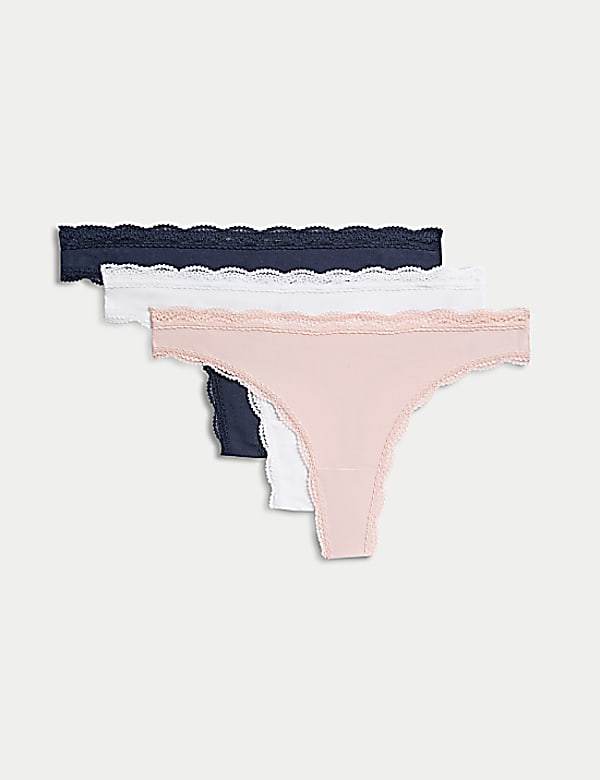 3pk Cotton Rich Thongs