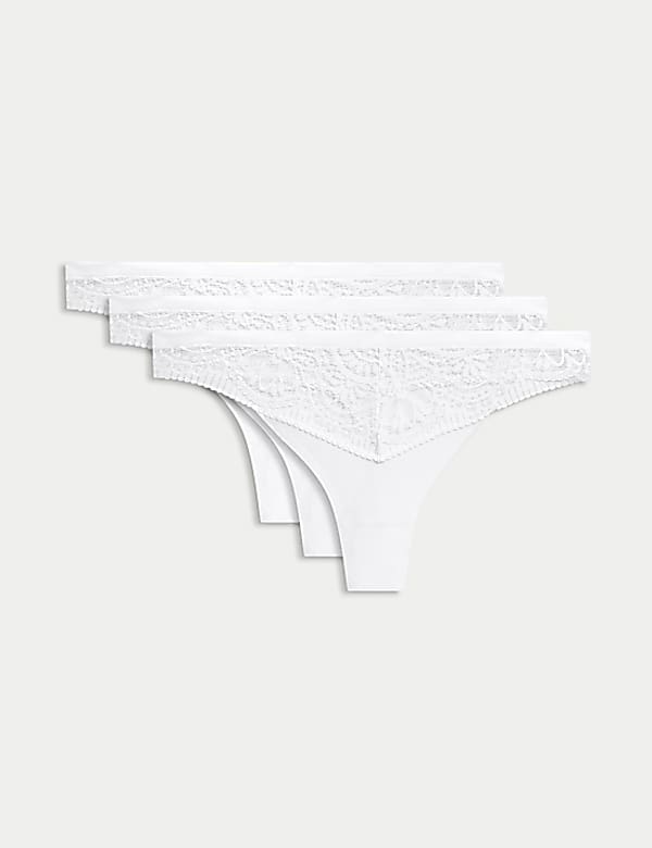 3pk Body Soft™ Lace Thongs