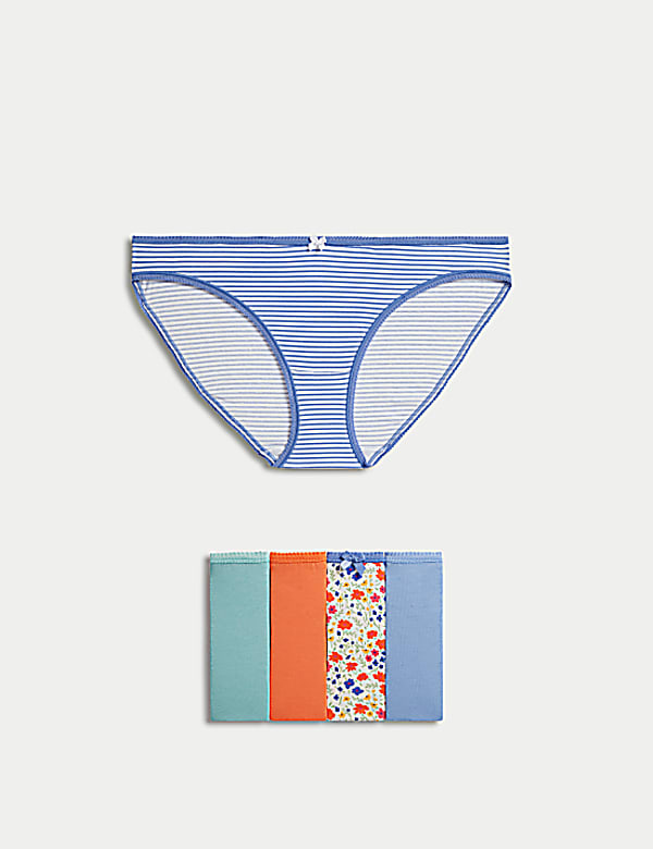 5pk Cotton Lycra™ Bikini Knickers