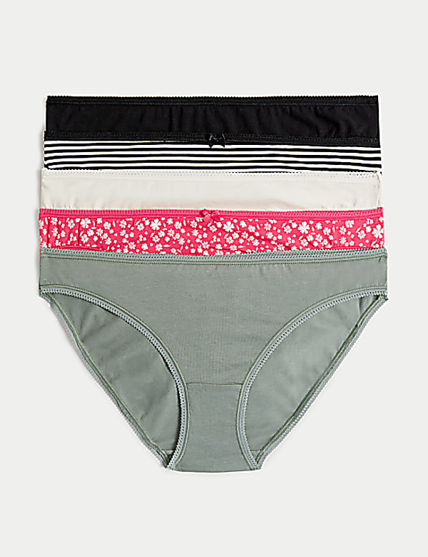 5pk Cotton Lycra™ Bikini Knickers