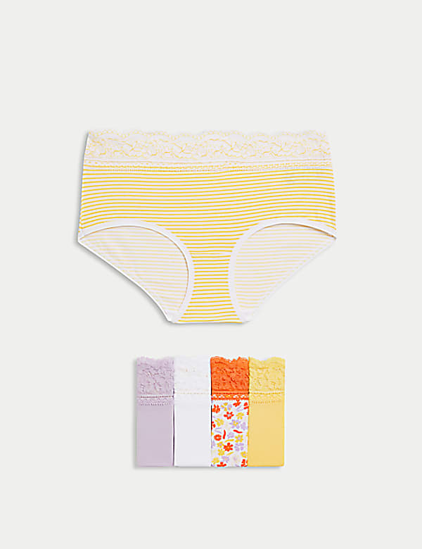 5pk Cotton Rich Printed High Rise Shorts