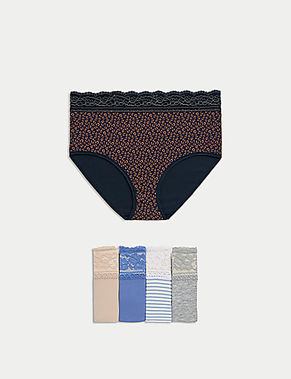 5pk Cotton Rich Printed Full Briefs