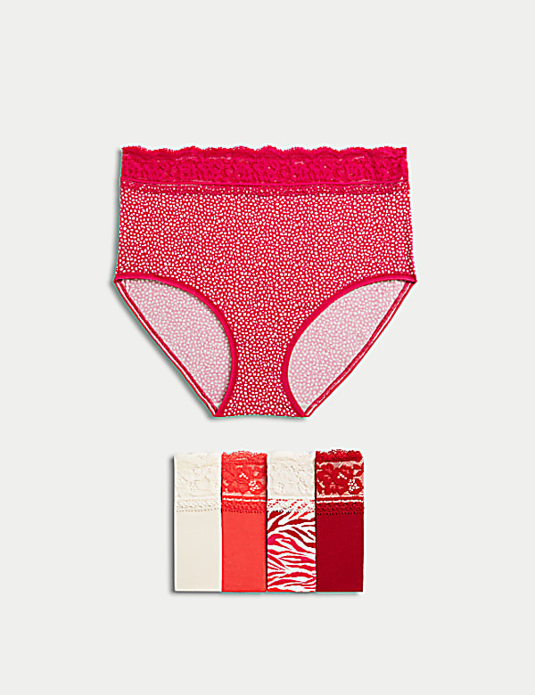 5pk Cotton Rich Printed Full Briefs