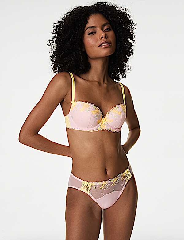 Abella Embroidery High Leg Knickers