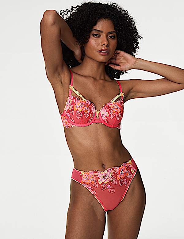 Josefine Embroidered High Leg Knickers